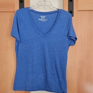 Hurley Women's Blue V-Neck Top